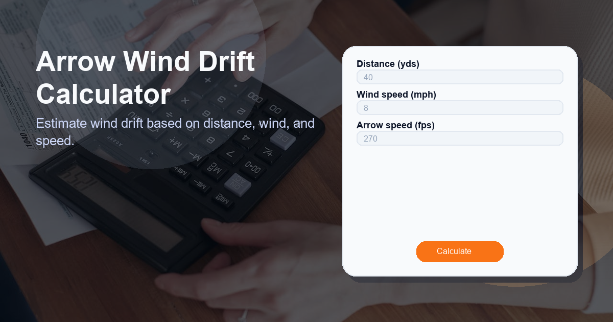 Estimate wind drift based on distance, wind, and speed.
