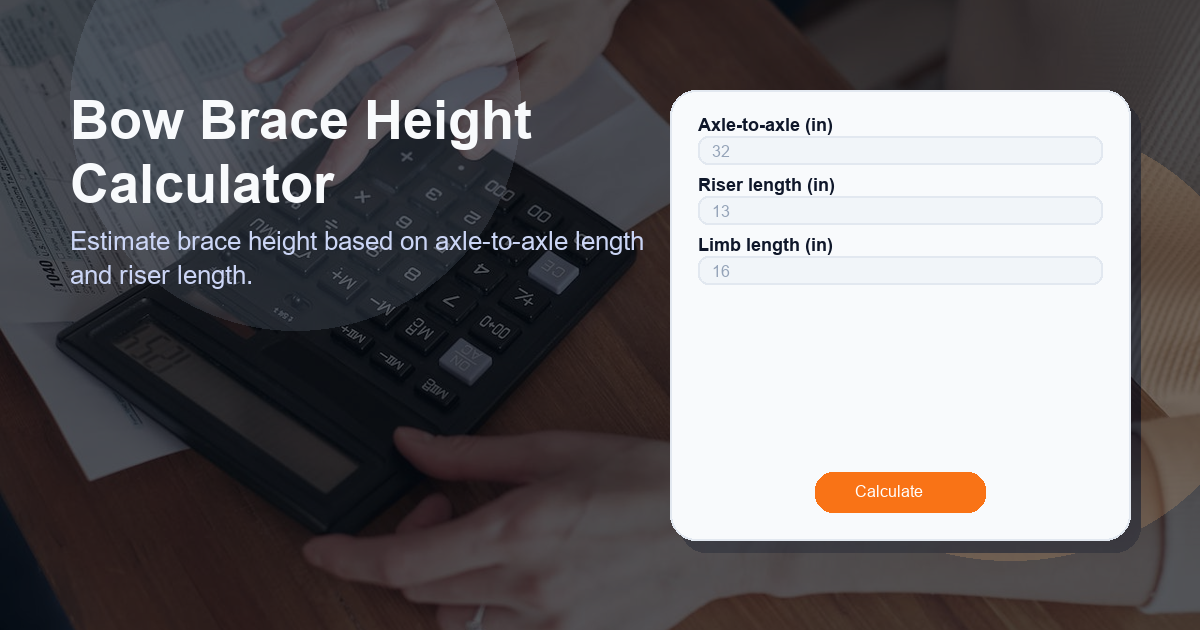 Estimate brace height based on axle-to-axle length and riser length.