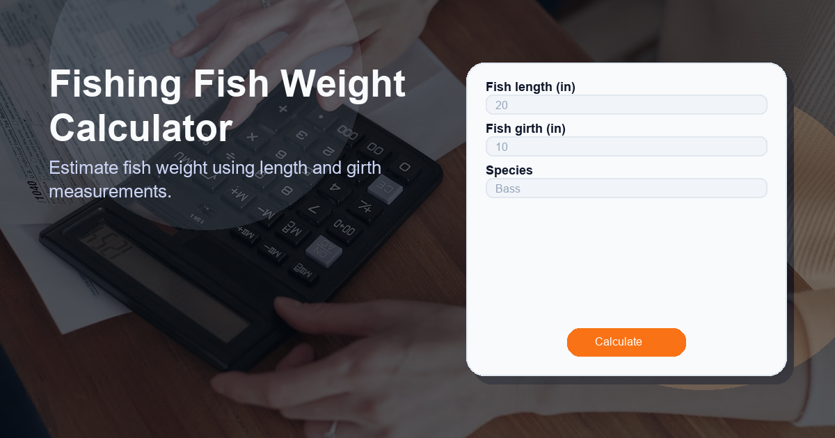 Estimate fish weight using length and girth measurements.